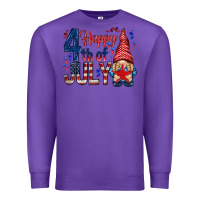 Purple Happy 4th Of July with gnome Premium Sweatshirt - HowdyJamesFarm