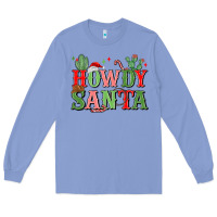 Colony Blue howdy santa Long Sleeve Tee - MaliasSmallBusiness