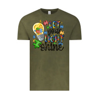 Vintage Olive let your light shine Vintage Tee - MaliasSmallBusiness