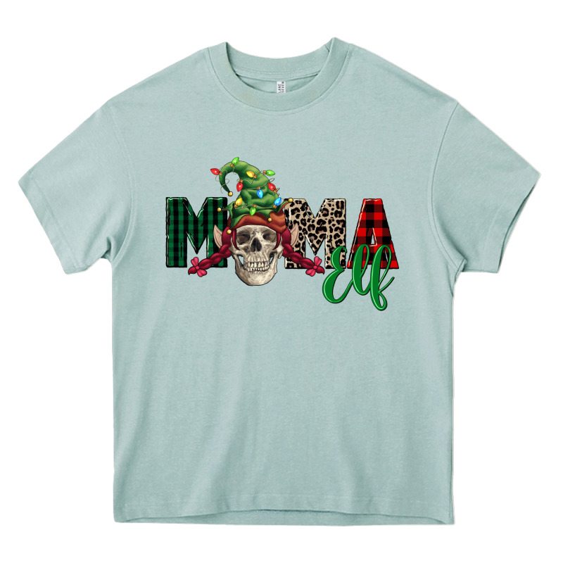 Mama Elf Skull Heavy Core Tee by FaDigitalArtStudio | Teevron