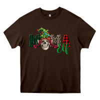 Chocolate Brown Mama elf skull Heavy Core Tee - FaDigitalArtStudio