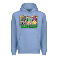 Colony Blue soccer gnomies Premium Hoodie - HowdyJamesFarm