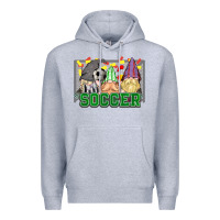 Heather Grey soccer gnomies Premium Hoodie - HowdyJamesFarm