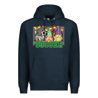 Navy soccer gnomies Premium Hoodie - HowdyJamesFarm
