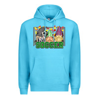 Ocean Blue soccer gnomies Premium Hoodie - HowdyJamesFarm