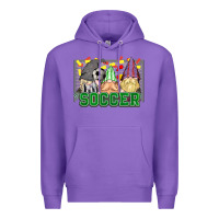 Purple soccer gnomies Premium Hoodie - HowdyJamesFarm