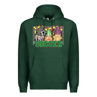 Sports Green soccer gnomies Premium Hoodie - HowdyJamesFarm