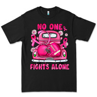Black breast cancer no one fights alone truck football Premium Tee - JahusDesignShop
