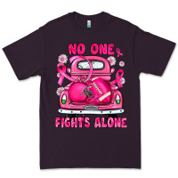 Plum breast cancer no one fights alone truck football Premium Tee - JahusDesignShop