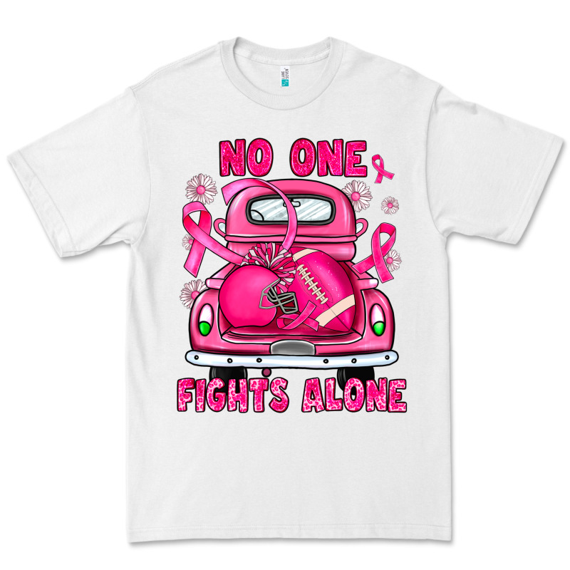 Breast Cancer No One Fights Alone Truck Football Premium Tee by JahusDesignShop | Teevron