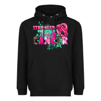 Black Stronger than Cancer Heavyweight Hoodie - HowdyJamesFarm
