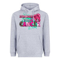 Heather Grey Stronger than Cancer Heavyweight Hoodie - HowdyJamesFarm