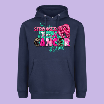 Stronger Than Cancer Heavyweight Hoodie Designed By Howdyjamesfarm