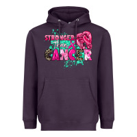 Plum Stronger than Cancer Heavyweight Hoodie - HowdyJamesFarm