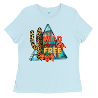 Baby Blue Wıld and Free Ladies Tee - JahusDesignShop