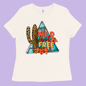 Wıld And Free Ladies Tee Designed By Jahusdesignshop