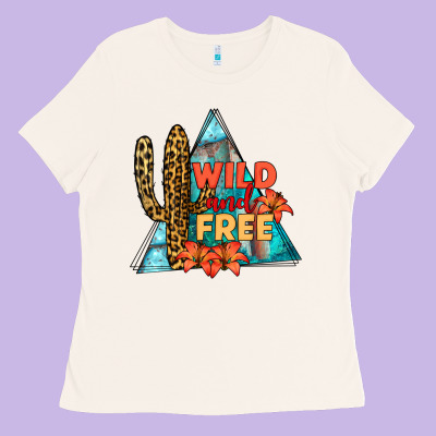 Wıld And Free Ladies Tee Designed By Jahusdesignshop