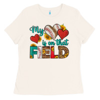 Bone my heart is on that field baseball Ladies Tee - HRA Design Shop