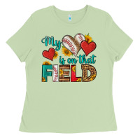 Matcha my heart is on that field baseball Ladies Tee - HRA Design Shop