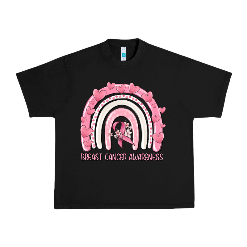 Breast Cancer  Awareness Rainbow Urban Heavy Tee by MaliasSmallBusiness | Teevron