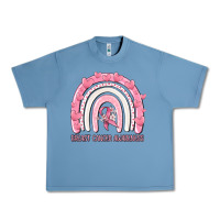 Pebble Blue breast cancer  awareness rainbow Urban Heavy Tee - MaliasSmallBusiness