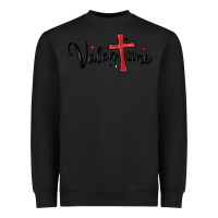 Black valentine cross glitter Heavyweight Sweatshirt - MaliasSmallBusiness