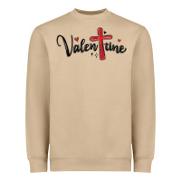 Valentine Cross Glitter Heavyweight Sweatshirt | Teevron