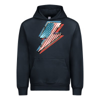 Navy American flag lightning bolt 4th of july Urban Hoodie - FaDigitalArtStudio