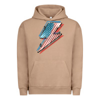 Pigment Burro American flag lightning bolt 4th of july Urban Hoodie - FaDigitalArtStudio