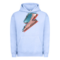 Pigment Grape Ice American flag lightning bolt 4th of july Urban Hoodie - FaDigitalArtStudio