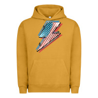 Pigment Peanut Butter American flag lightning bolt 4th of july Urban Hoodie - FaDigitalArtStudio
