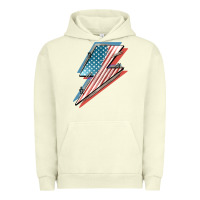 Pigment Pistachio American flag lightning bolt 4th of july Urban Hoodie - FaDigitalArtStudio
