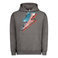 Pigment Tornado American flag lightning bolt 4th of july Urban Hoodie - FaDigitalArtStudio