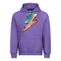 Tulip American flag lightning bolt 4th of july Urban Hoodie - FaDigitalArtStudio