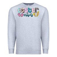 Heather Grey Easter vibes Easter Day Premium Sweatshirt - HowdyJamesFarm