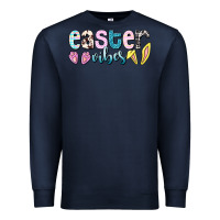 Navy Easter vibes Easter Day Premium Sweatshirt - HowdyJamesFarm