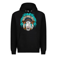 Black simmental indian headdress Premium Hoodie - JahusDesignShop