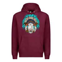 Burgundy simmental indian headdress Premium Hoodie - JahusDesignShop