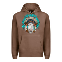Chestnut simmental indian headdress Premium Hoodie - JahusDesignShop