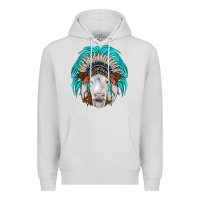 Dove Grey simmental indian headdress Premium Hoodie - JahusDesignShop
