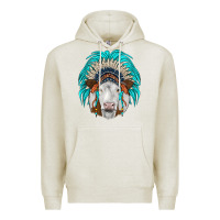 Oatmeal Heather simmental indian headdress Premium Hoodie - JahusDesignShop