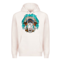 Pale Pink simmental indian headdress Premium Hoodie - JahusDesignShop