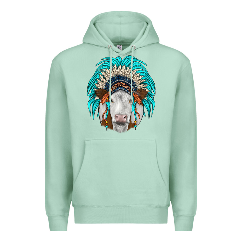 Simmental Indian Headdress Premium Hoodie by JahusDesignShop | Teevron
