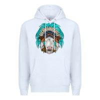 White simmental indian headdress Premium Hoodie - JahusDesignShop