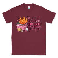 Burgundy it's fine i'm fine everything's freakin' fine Classic Tee - MaliasSmallBusiness