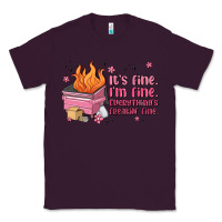 Plum it's fine i'm fine everything's freakin' fine Classic Tee - MaliasSmallBusiness