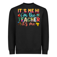 Black its me hi im the teacher its me nca Heavyweight Sweatshirt - NancyCooperArtShop