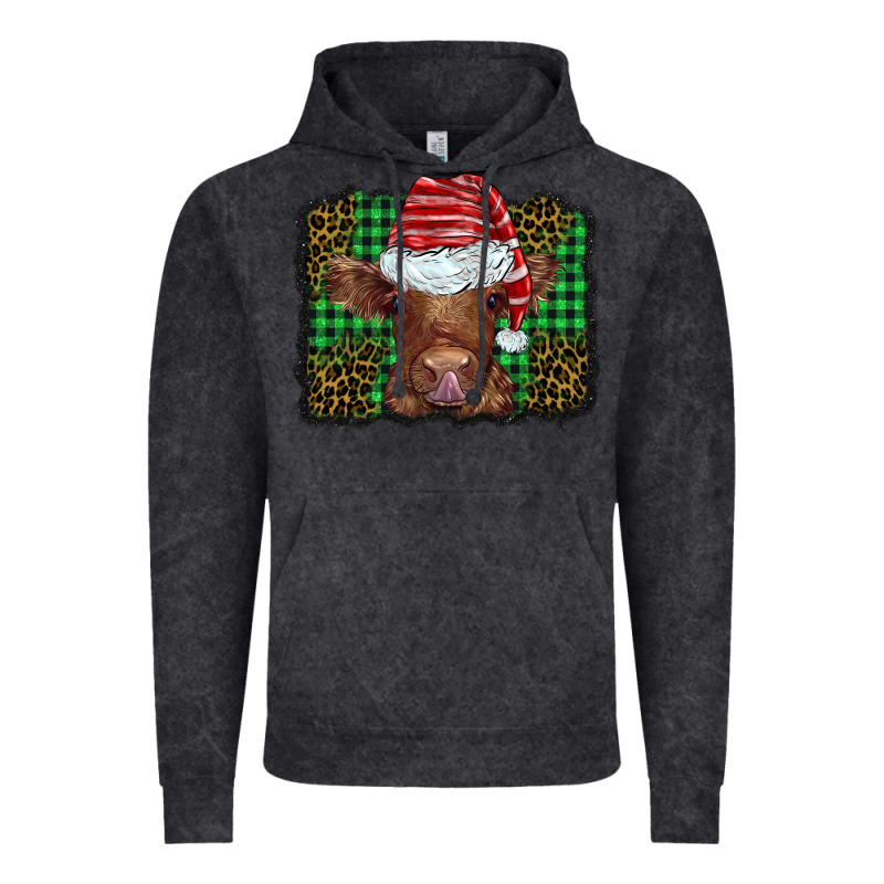 Christmas Leopard Buffalo Plaid Baby Highland Cow Vintage Hoodie by BarkalooDesign | Teevron