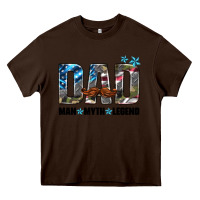 Chocolate Brown dad man myth legend Heavy Core Tee - HRA Design Shop