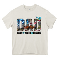 Cream dad man myth legend Heavy Core Tee - HRA Design Shop
